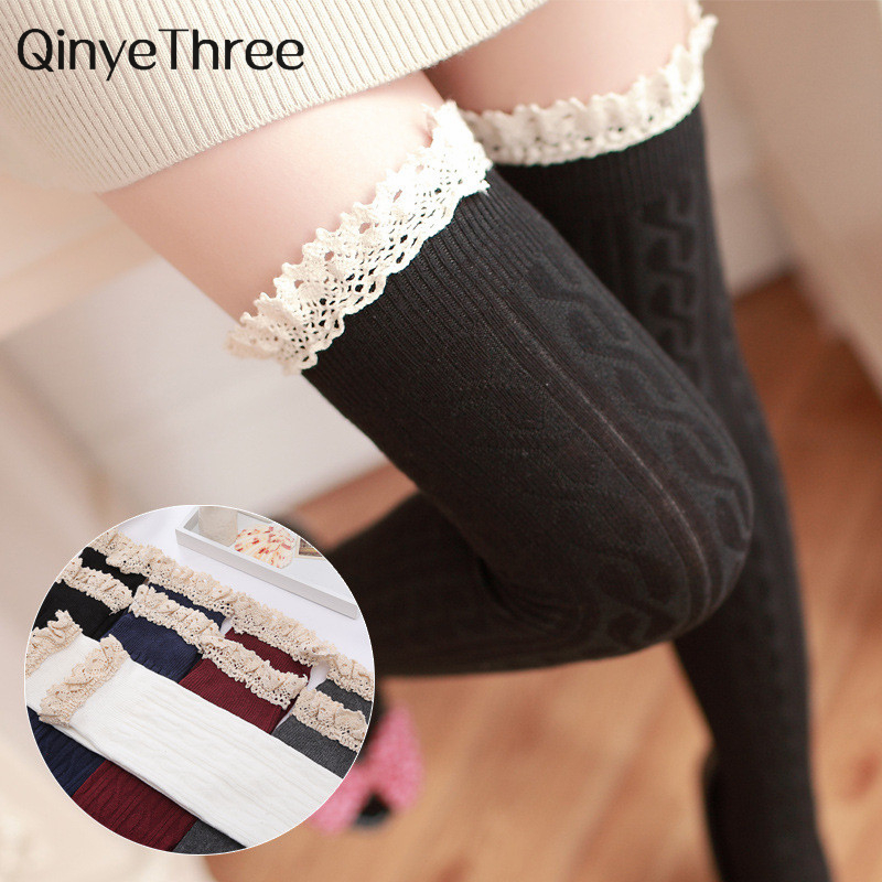 Christmas Stocking Hanging - Chic Thigh High Girls Lace Decorative