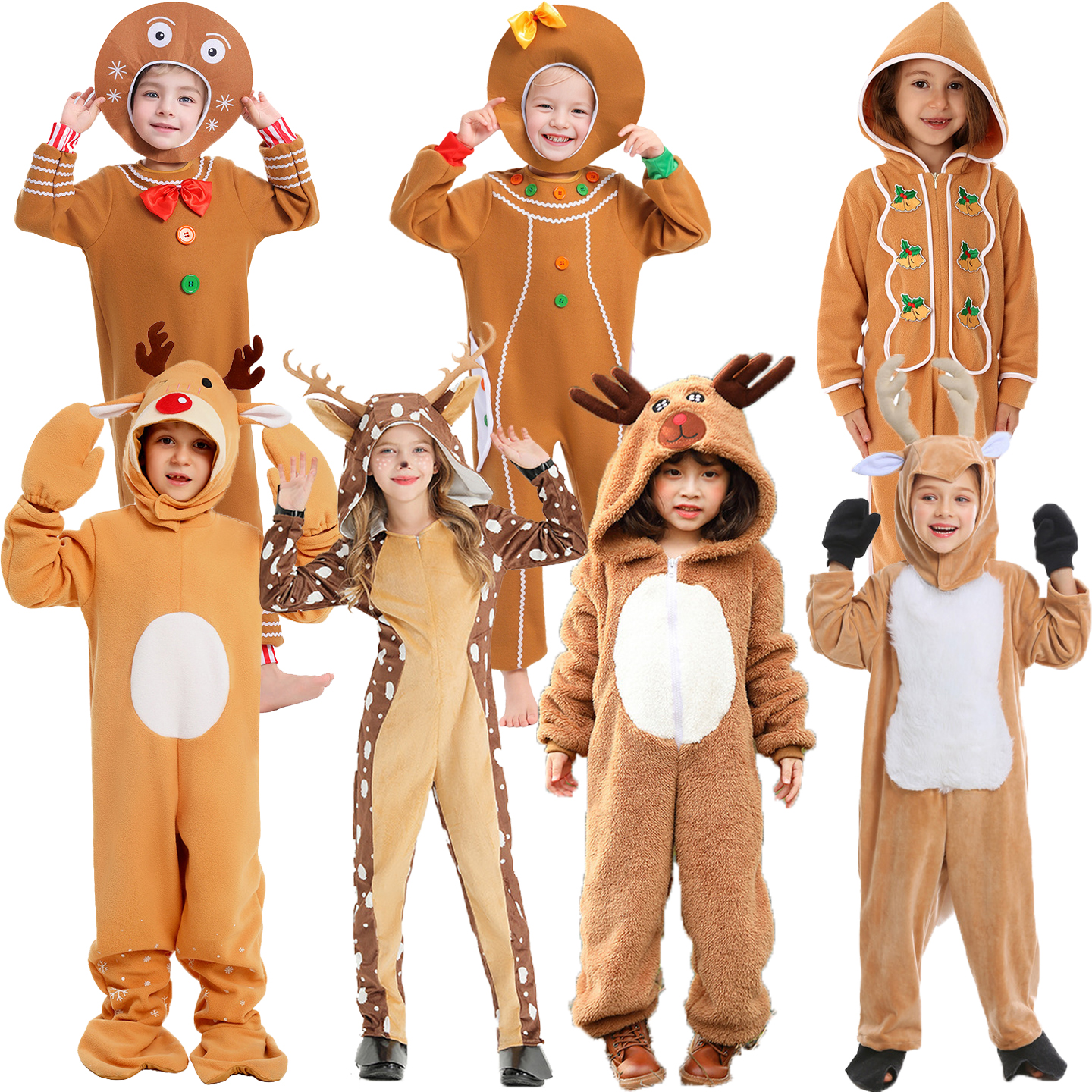Elf Costume Christmas - Christmas Halloween COS Deer Gingerbread Man