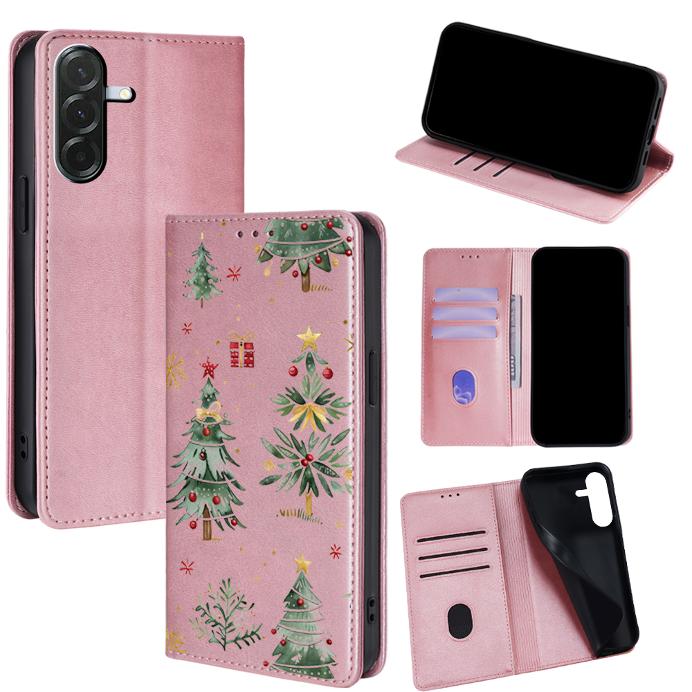 Christmas Tree Artificial - Christmas Tree Pattern Leather Wallet Case