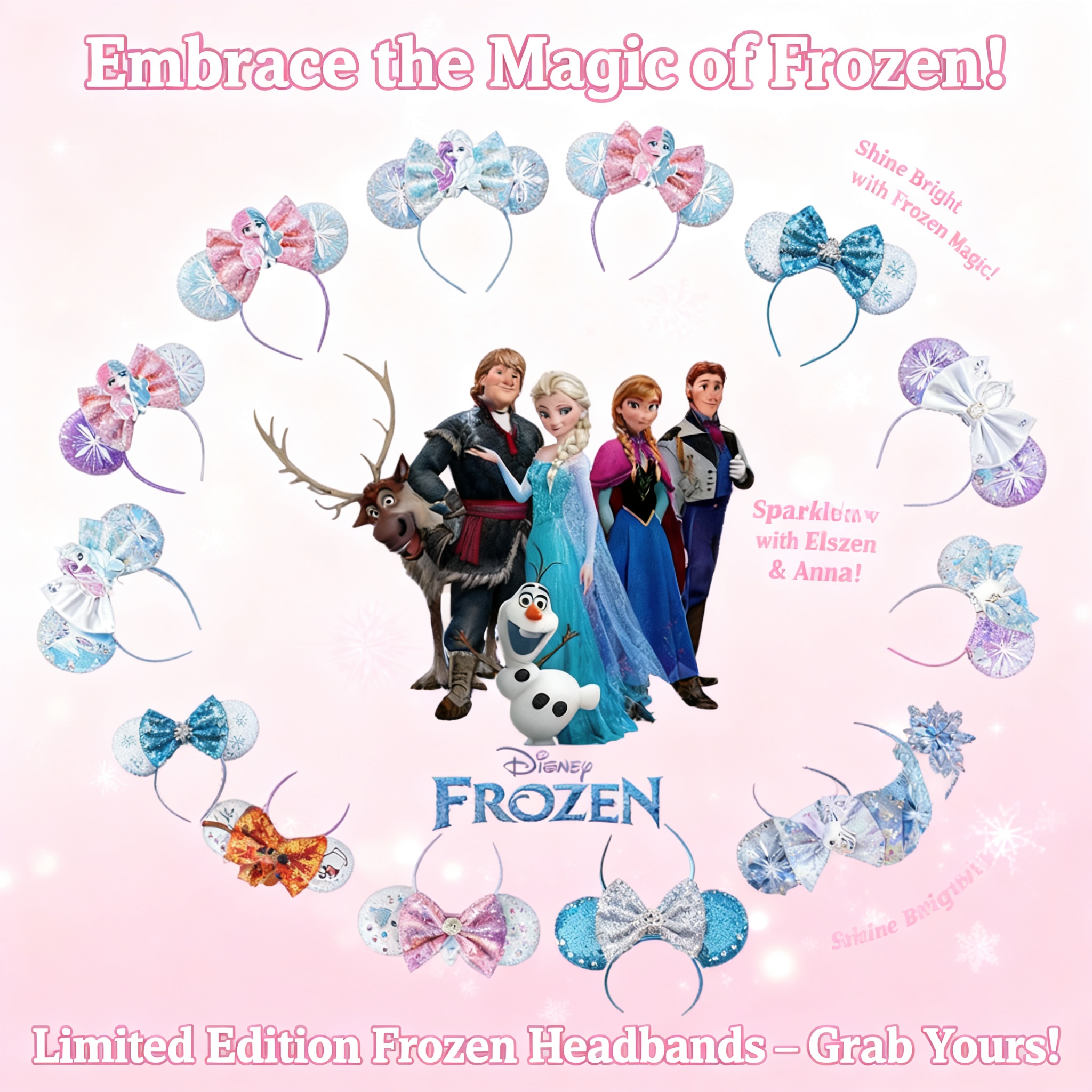 Ribbon Bow Gift - Disney Frozen Elsa Princess Anna Snowflake