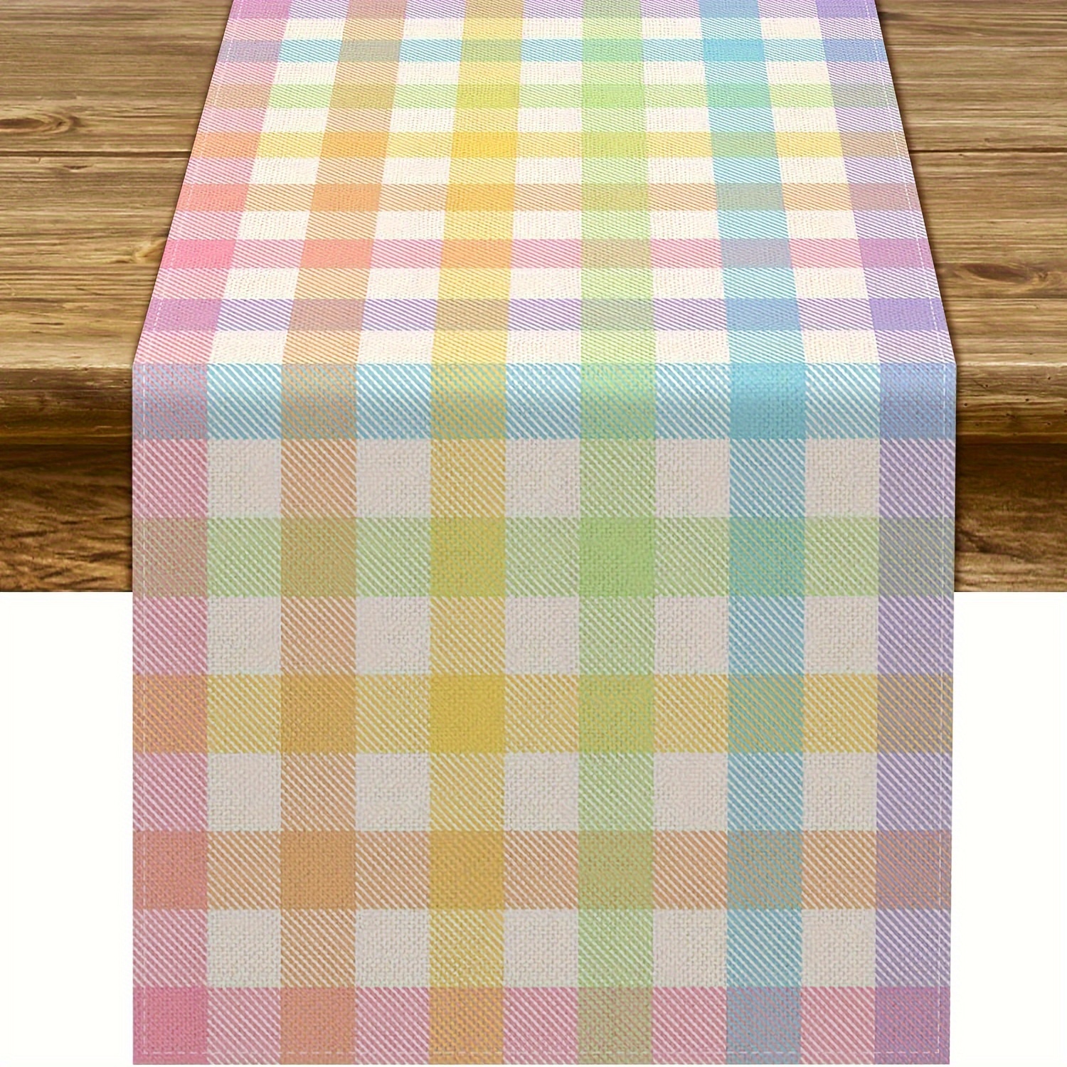Christmas Throw Blanket - 1pc Vibrant Buffalo Plaid Table Runner