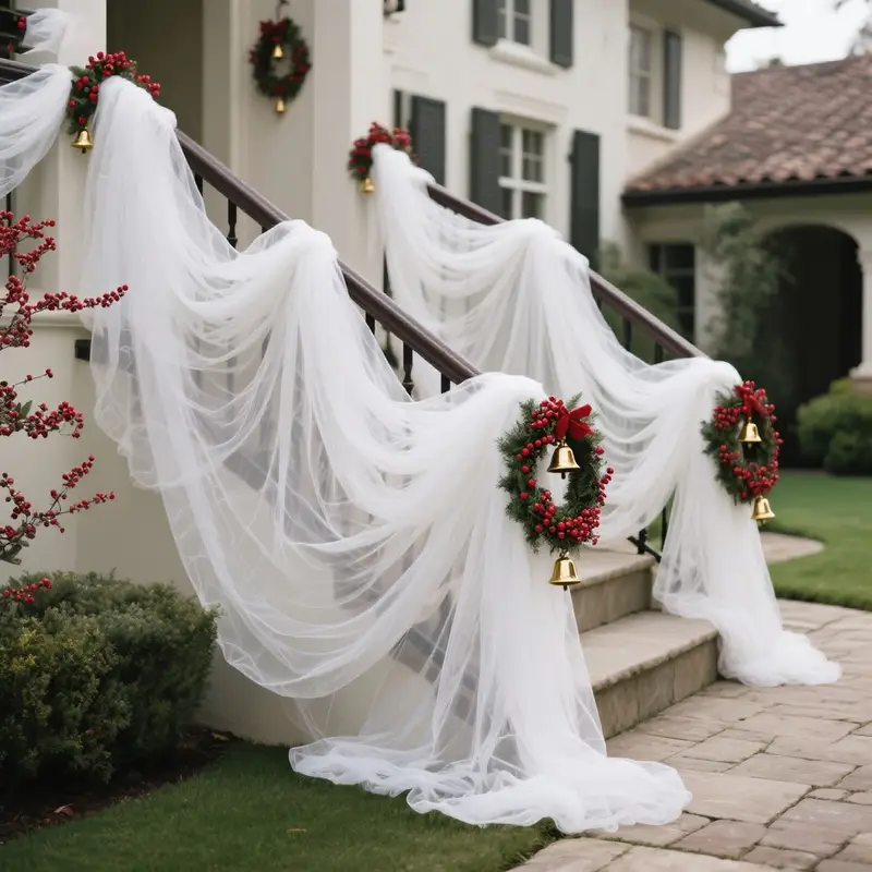 Christmas Table Runner - DIY Decoration Tulle Arch Draping Fabric