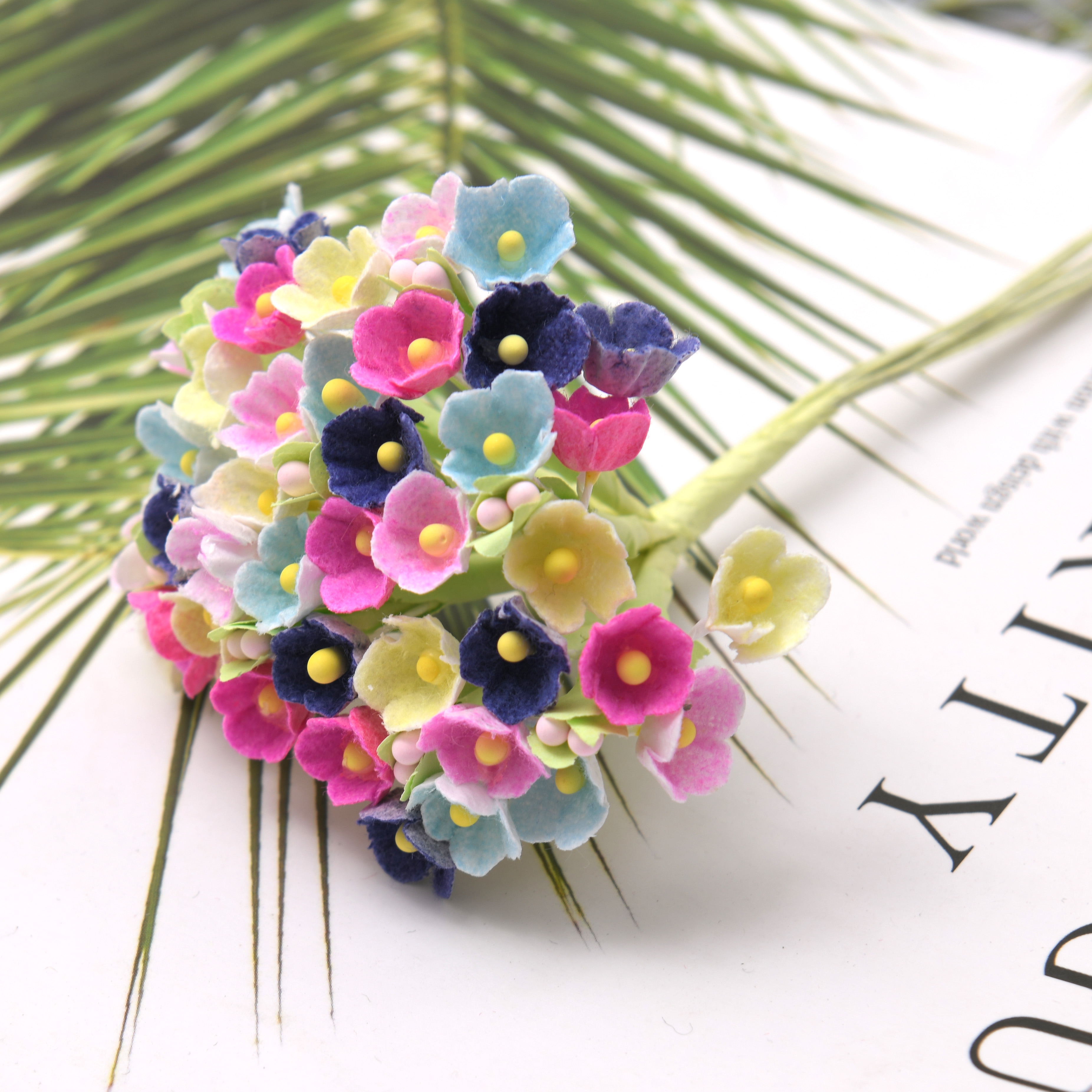 Christmas Wreath Fake - 8pcs/1bunch Mini Paper Rose Flower Bouquet