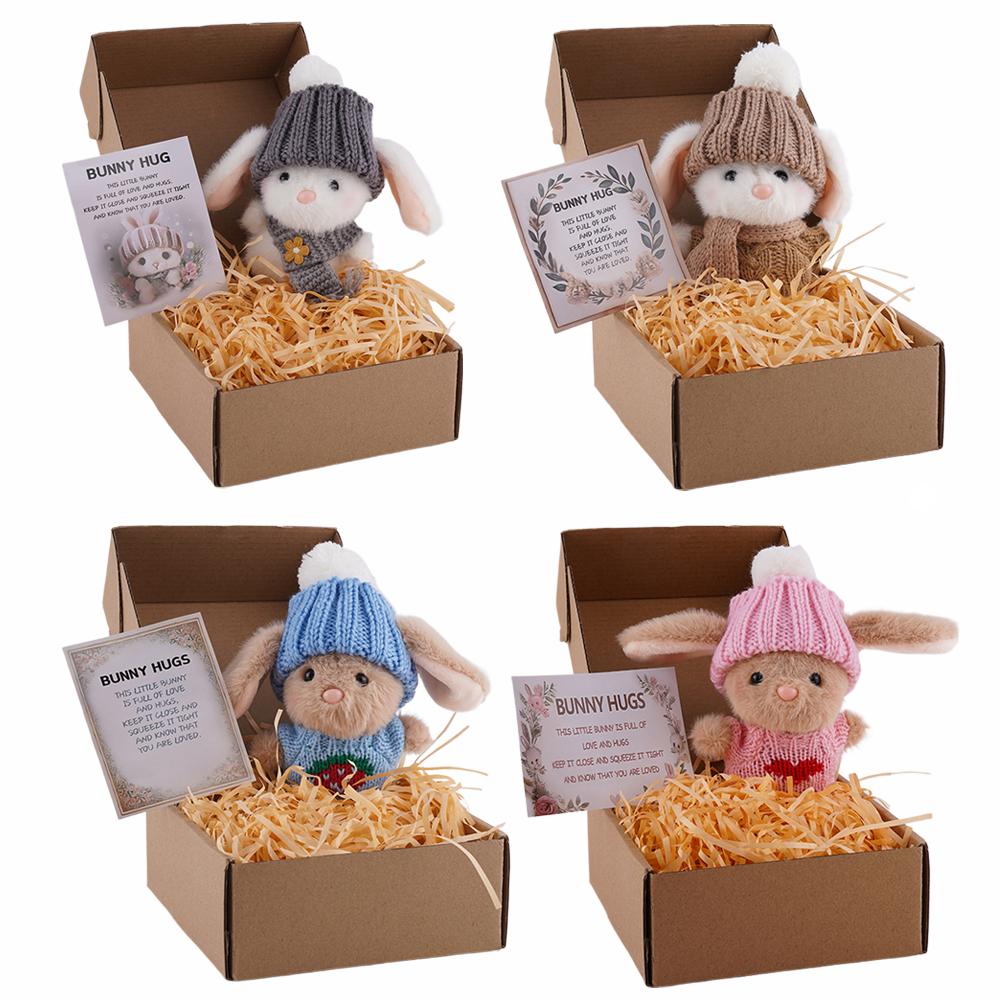Santa Hat Plush - Mini Bunny Hug Cute Easter Gift