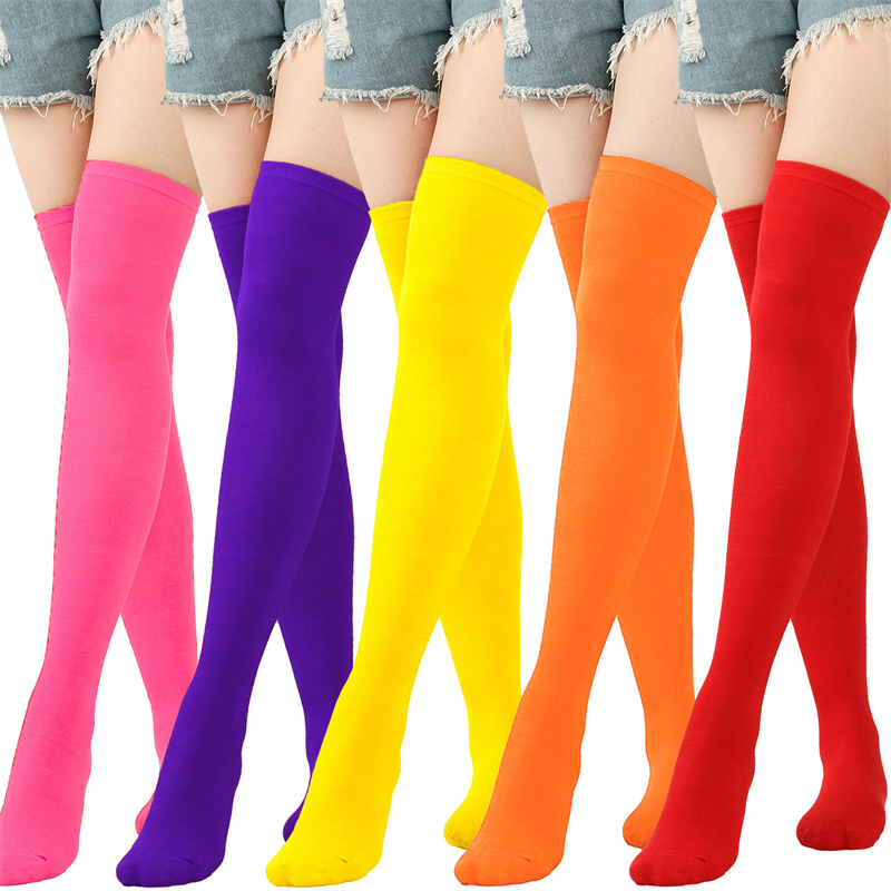 Christmas Stocking Hanging - Women Over Knee Socks Christmas Diagonal