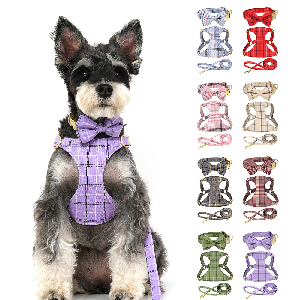 Christmas Throw Blanket - 3pcs/set Dog Collar Harness leash Set