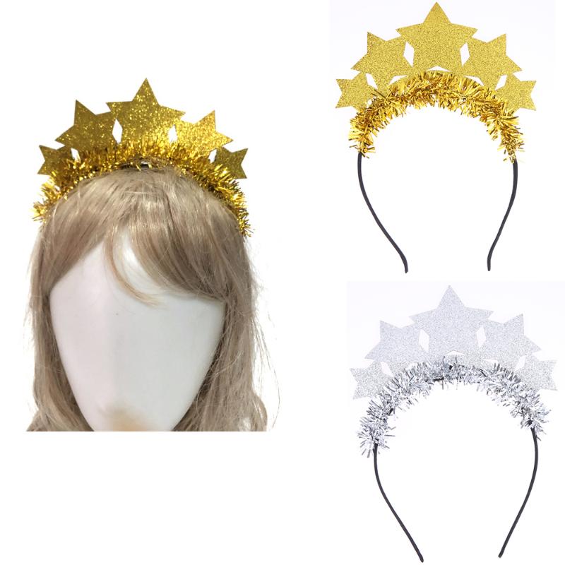Tinsel Garland Decoration - Christmas New Year Party Headband Glitter