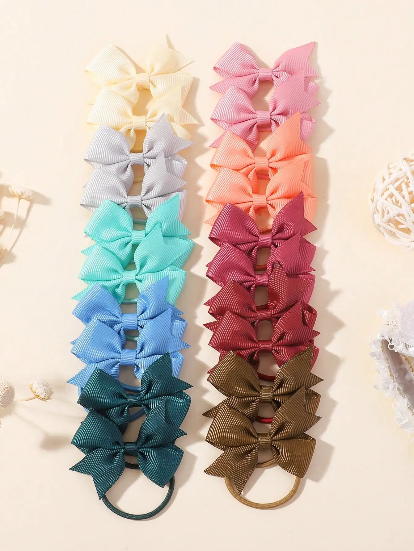 Ribbon Bow Gift - 20Pcs/lot 2.1-Inch Lovely Bowknot Hairband Ribbon