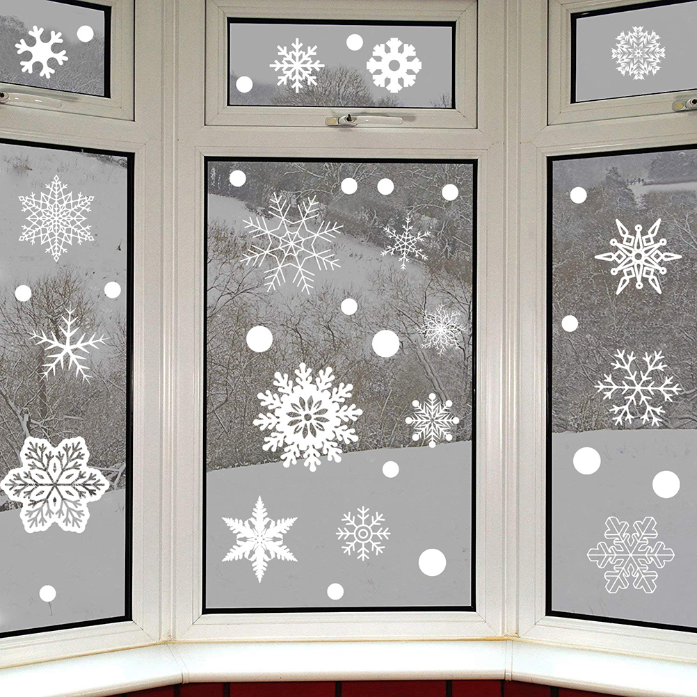 Snowflake Window Decal - 37PCS Gift Xmas Festival Supplies Home