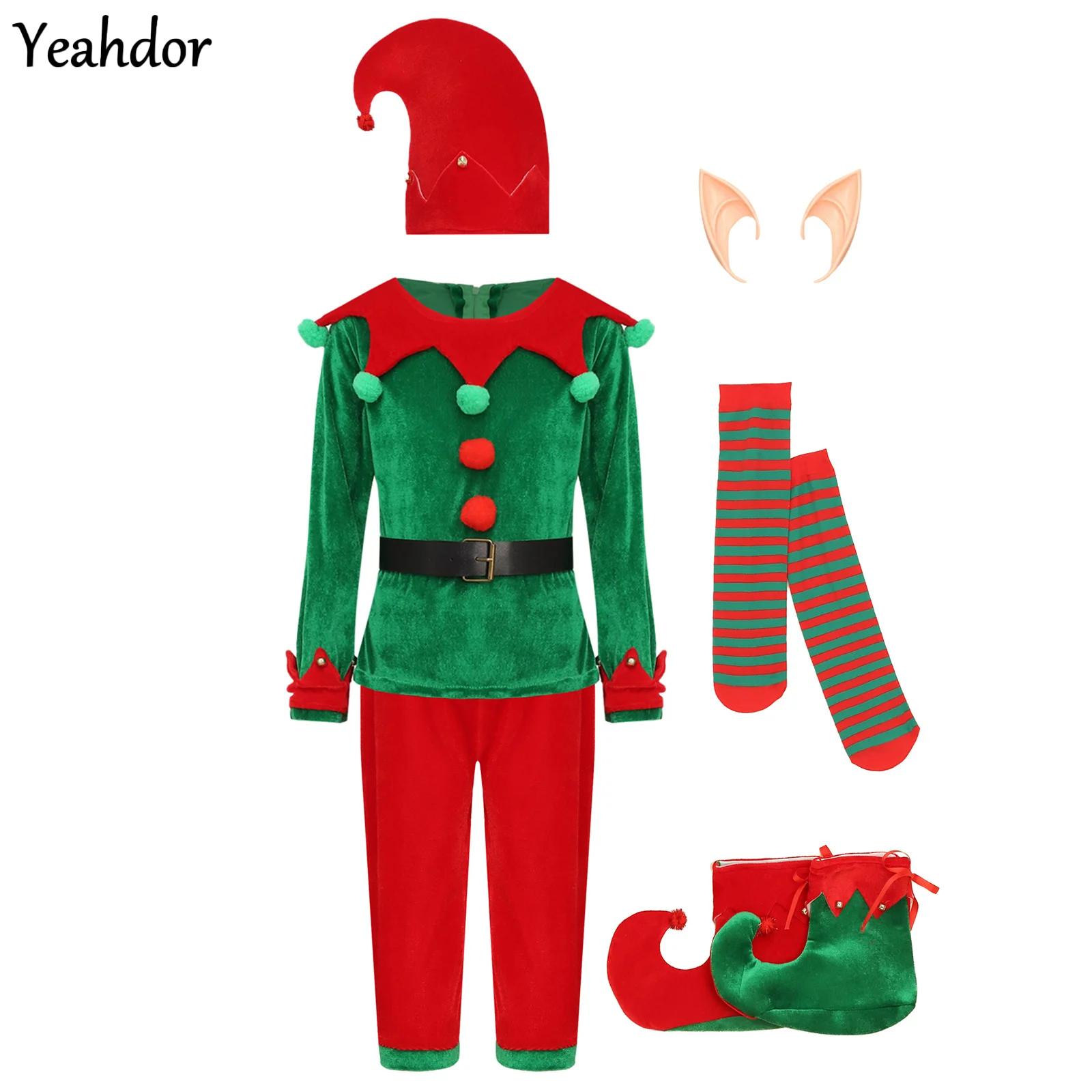 Elf Costume Christmas - Boys Christmas Santa Claus Costume New