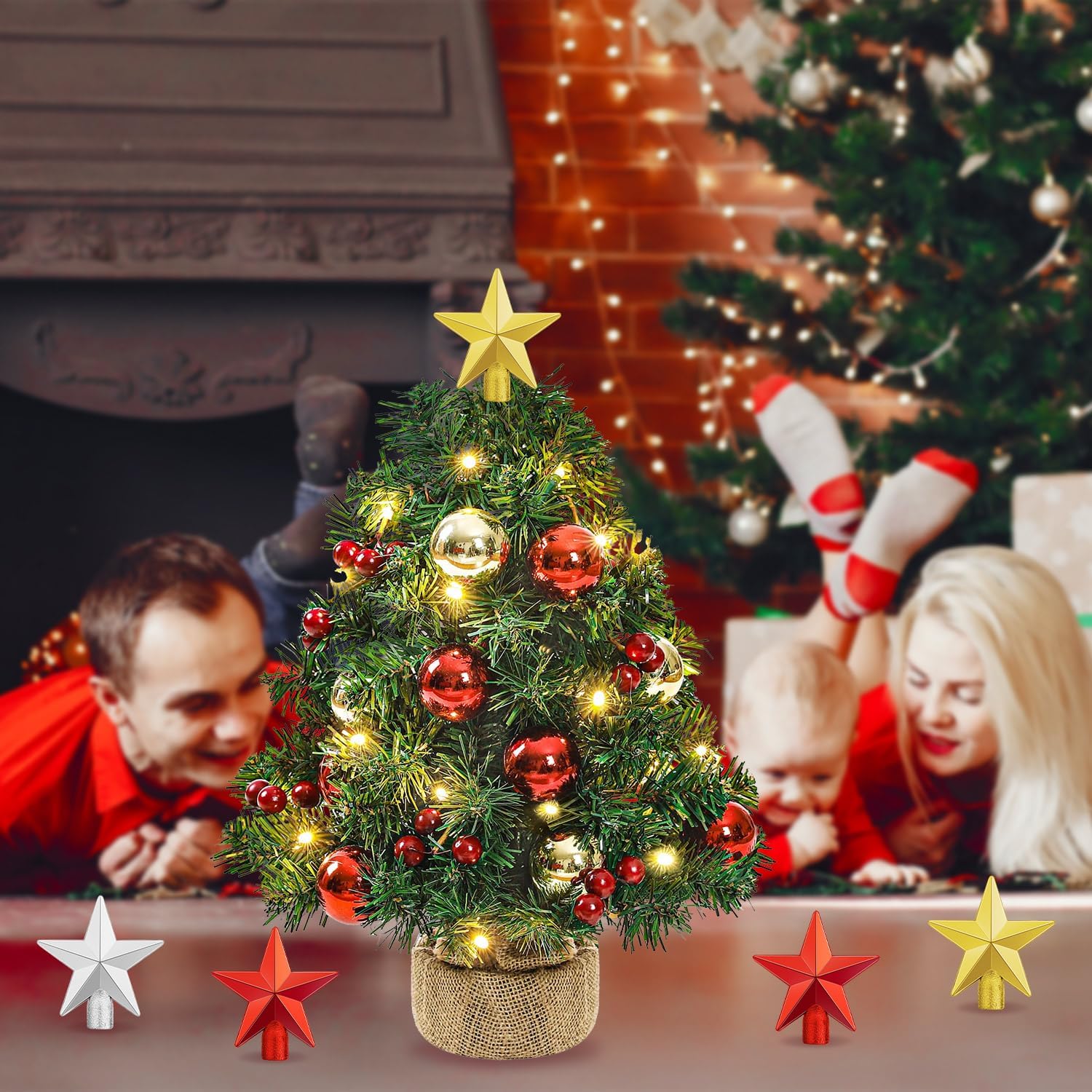 Star Tree Topper - Mini Christmas Tree Topper Small Star