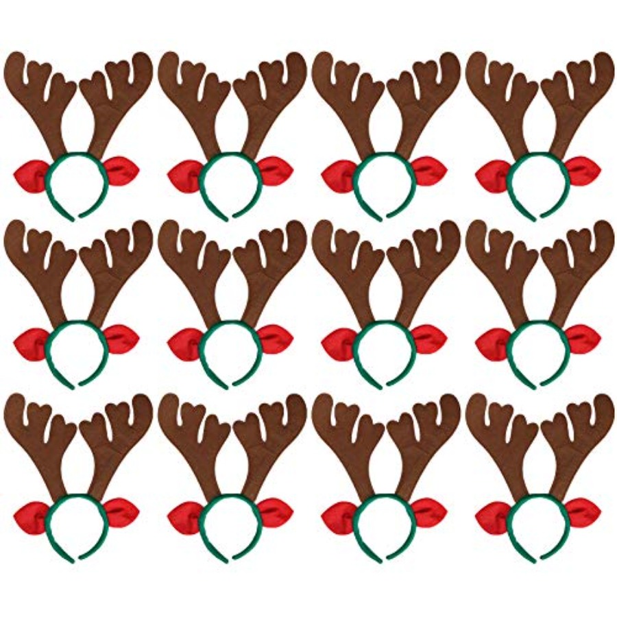Reindeer Antlers Headband - Max Fun 12Pcs Christmas Reindeer Antlers
