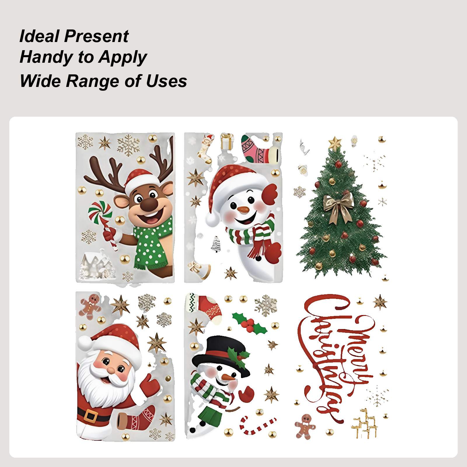 Christmas Window Decorations H - Snowflake Window Decal incelemesi ve fiyatı