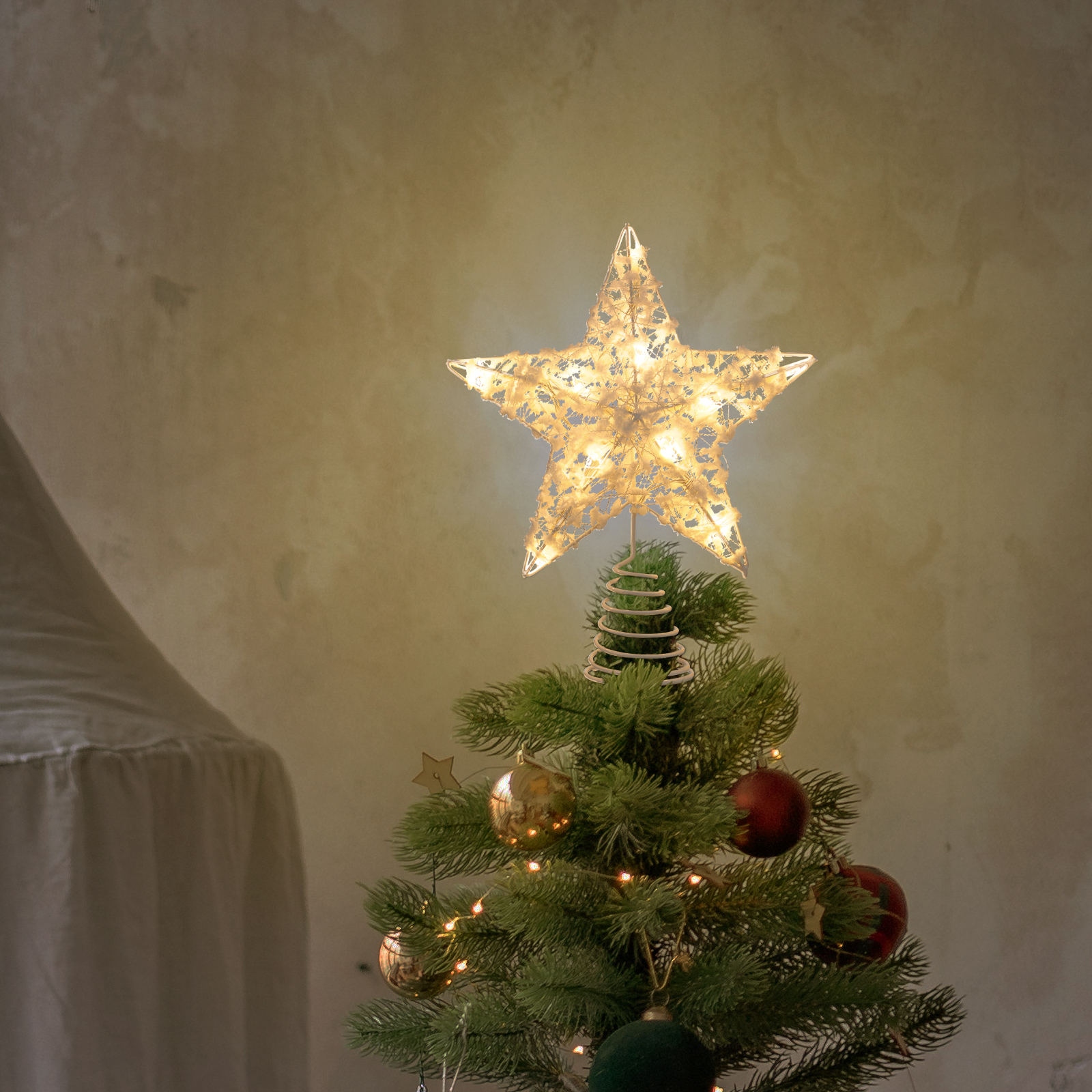 1Pcs Christmas Tree Star Lamp  - Star Tree Topper incelemesi ve fiyatı