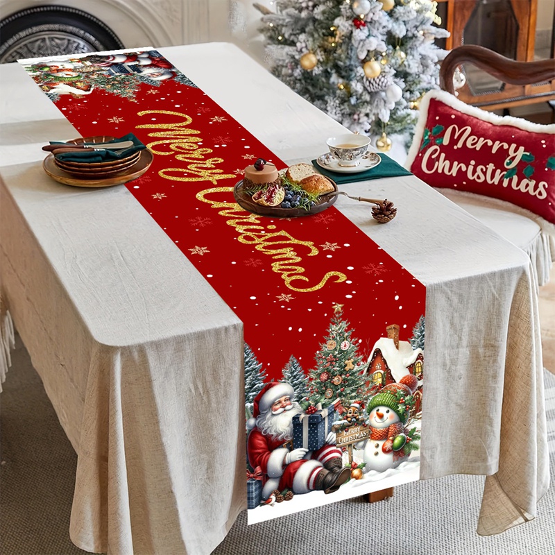 Christmas Santa Snowman Table  - Christmas Table Runner incelemesi ve fiyatı