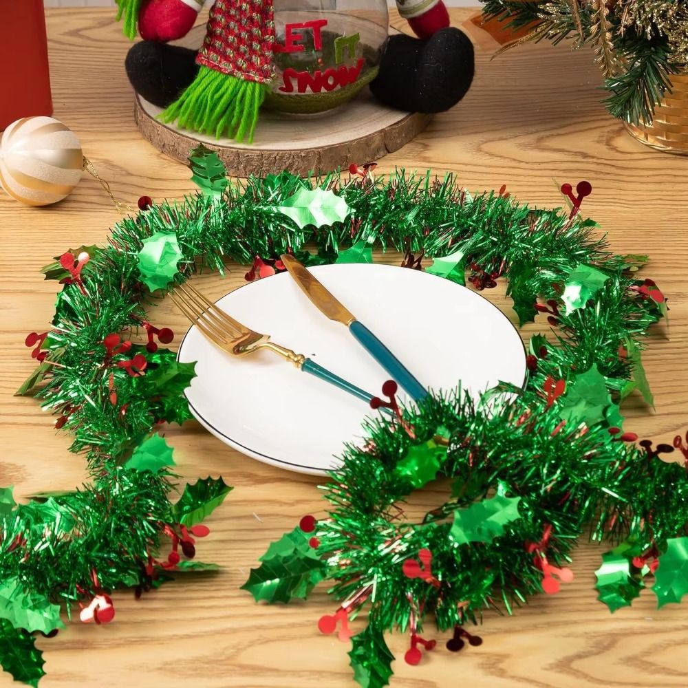 2PCS Reusable 2M Christmas Gar - Tinsel Garland Decoration incelemesi ve fiyatı