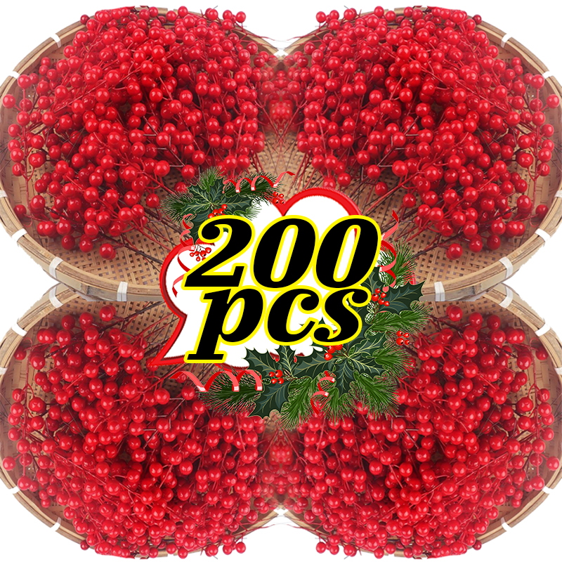 200/10pcs Christmas Artificial - Christmas Wreath Fake incelemesi ve fiyatı