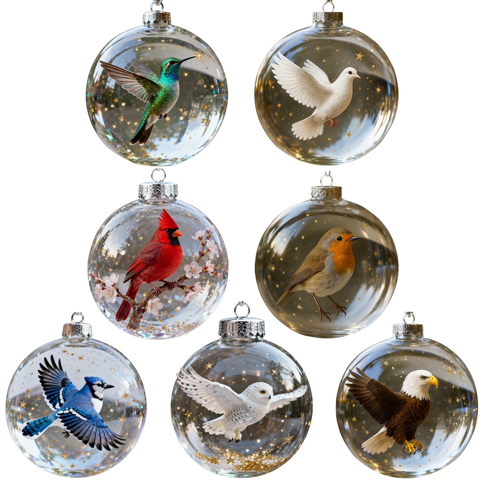 Nature's Birds Crystal Glass O - Ornament Ball Set incelemesi ve fiyatı