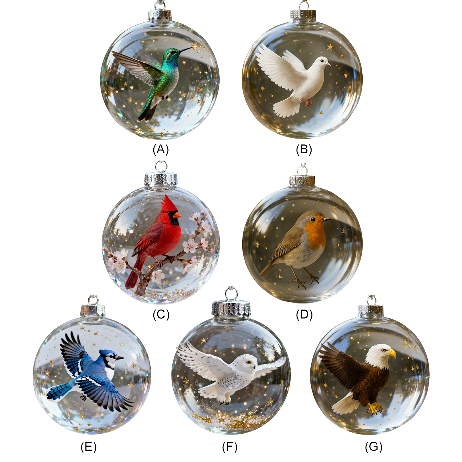 Nature's Birds Crystal Glass O - Ornament Ball Set incelemesi ve fiyatı