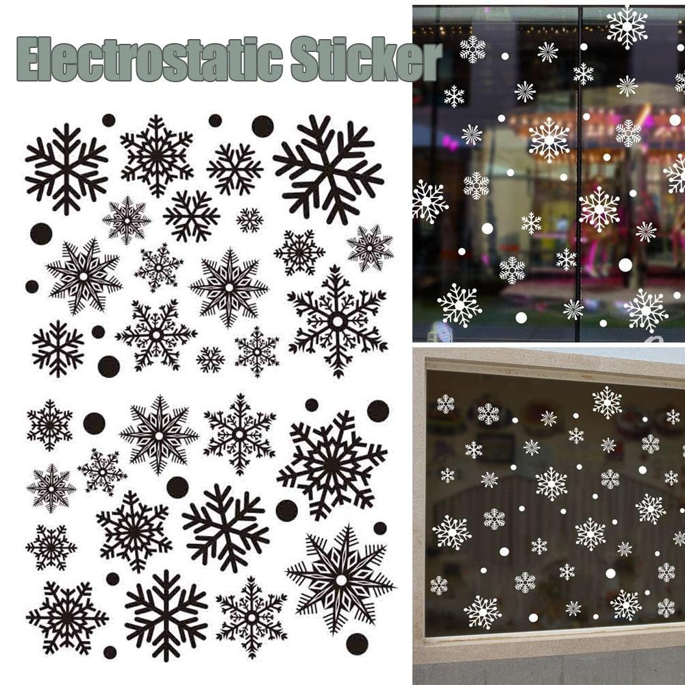 30pcs PVC Christmas Snowflakes - Snowflake Window Decal incelemesi ve fiyatı
