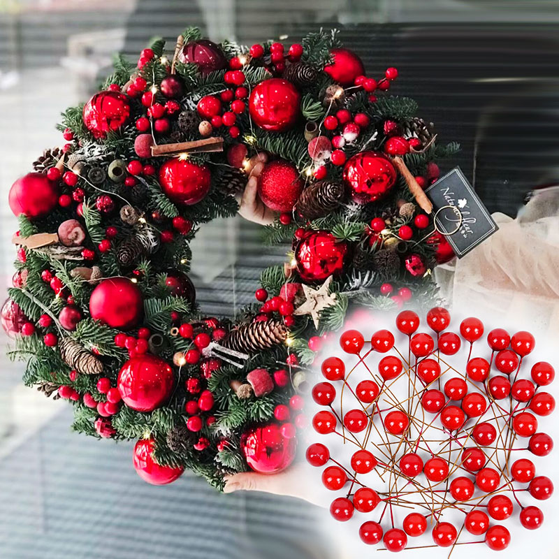 100/200pcs Pearl Stamens Mini  - Christmas Wreath Fake incelemesi ve fiyatı