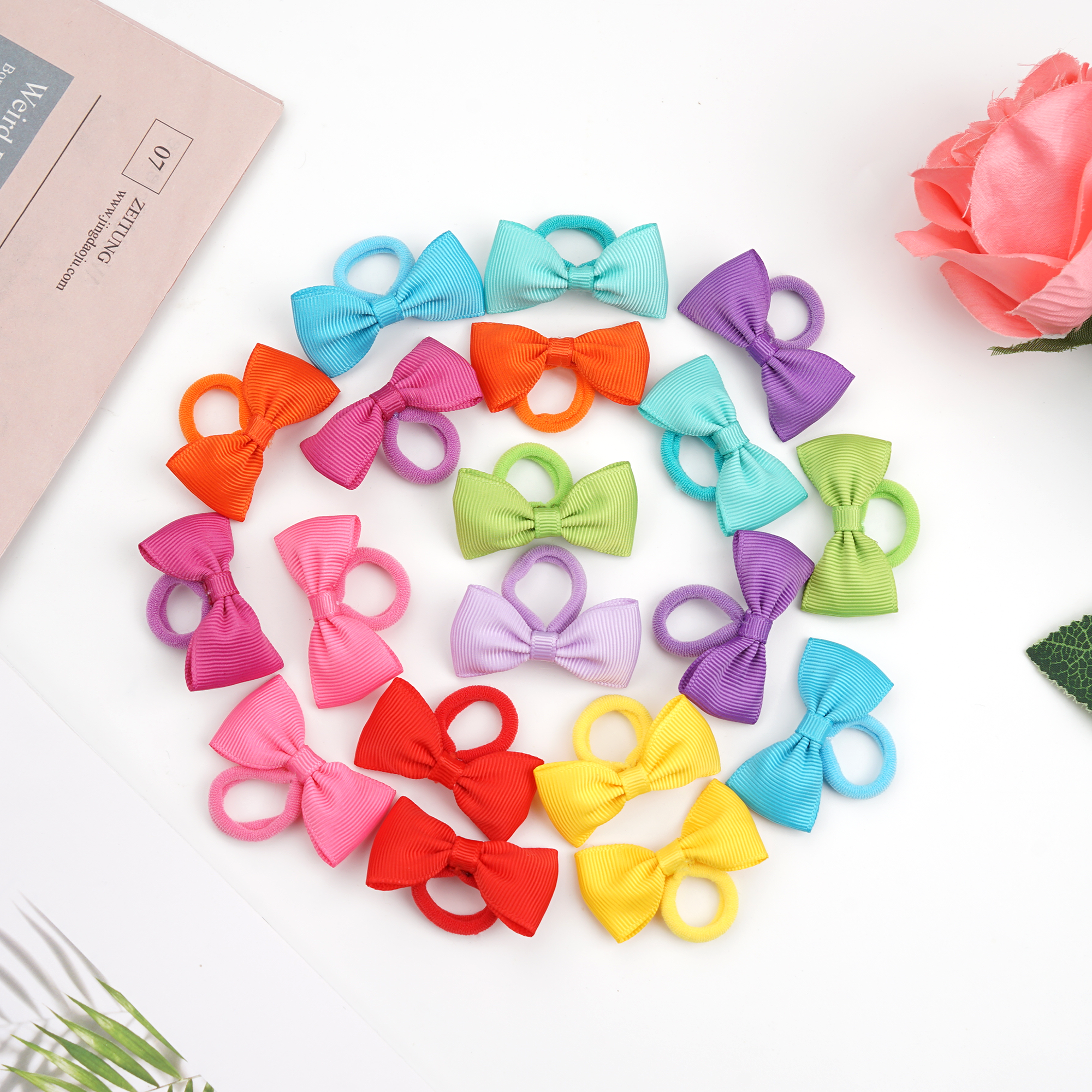 40/60/80 Baby Girls Hair Ties  - Ribbon Bow Gift incelemesi ve fiyatı
