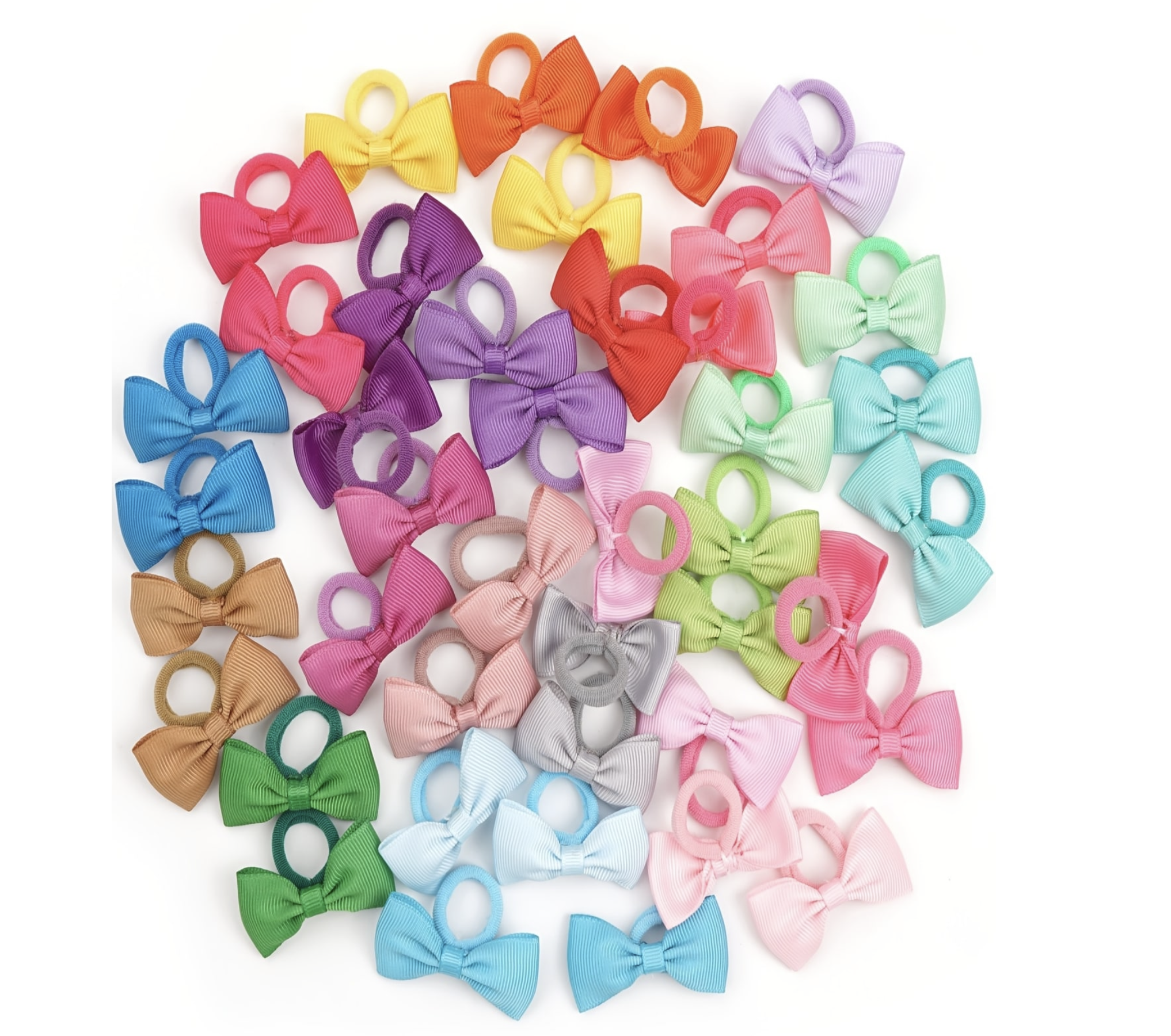 40/60/80 Baby Girls Hair Ties  - Ribbon Bow Gift incelemesi ve fiyatı