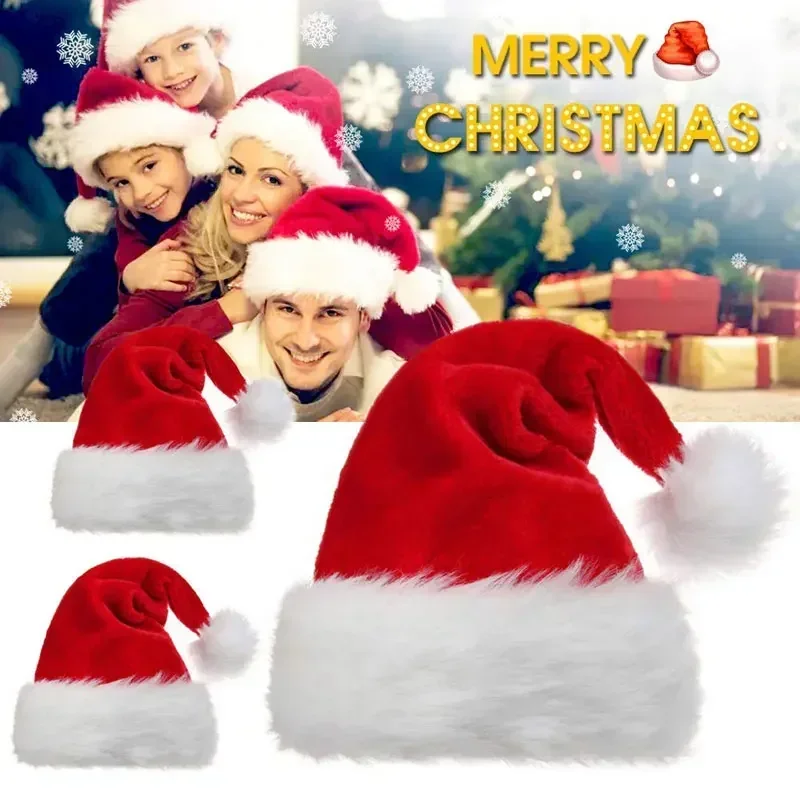 5/1PCS Christmas Hat Plush Adu - Santa Hat Plush incelemesi ve fiyatı