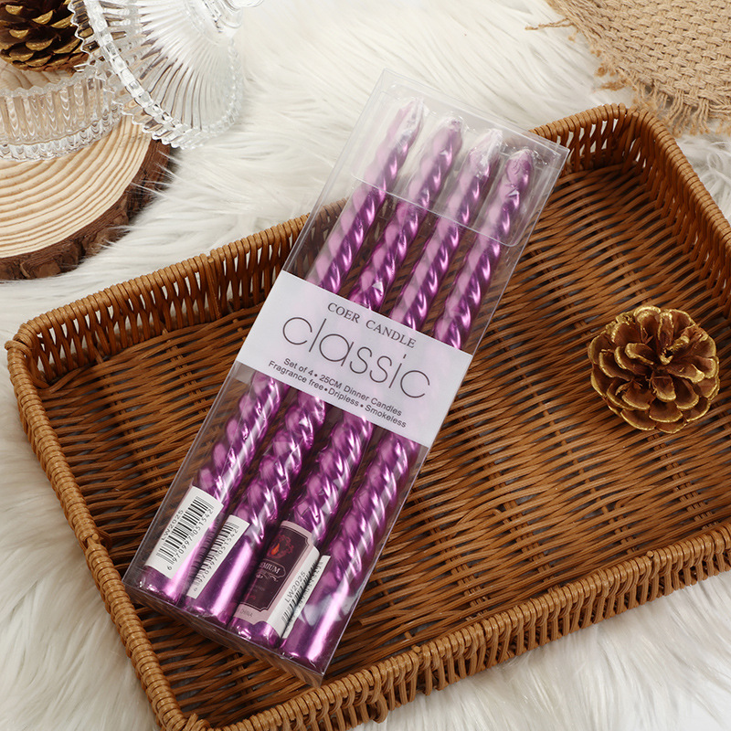 4pcs European-style Long-pole  - Holiday Candle Set incelemesi ve fiyatı