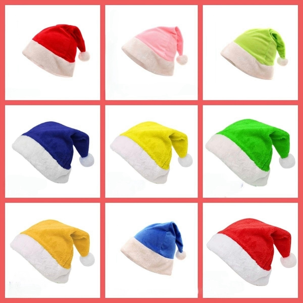 50pcs Christmas Plush Velvet H - Santa Hat Plush incelemesi ve fiyatı