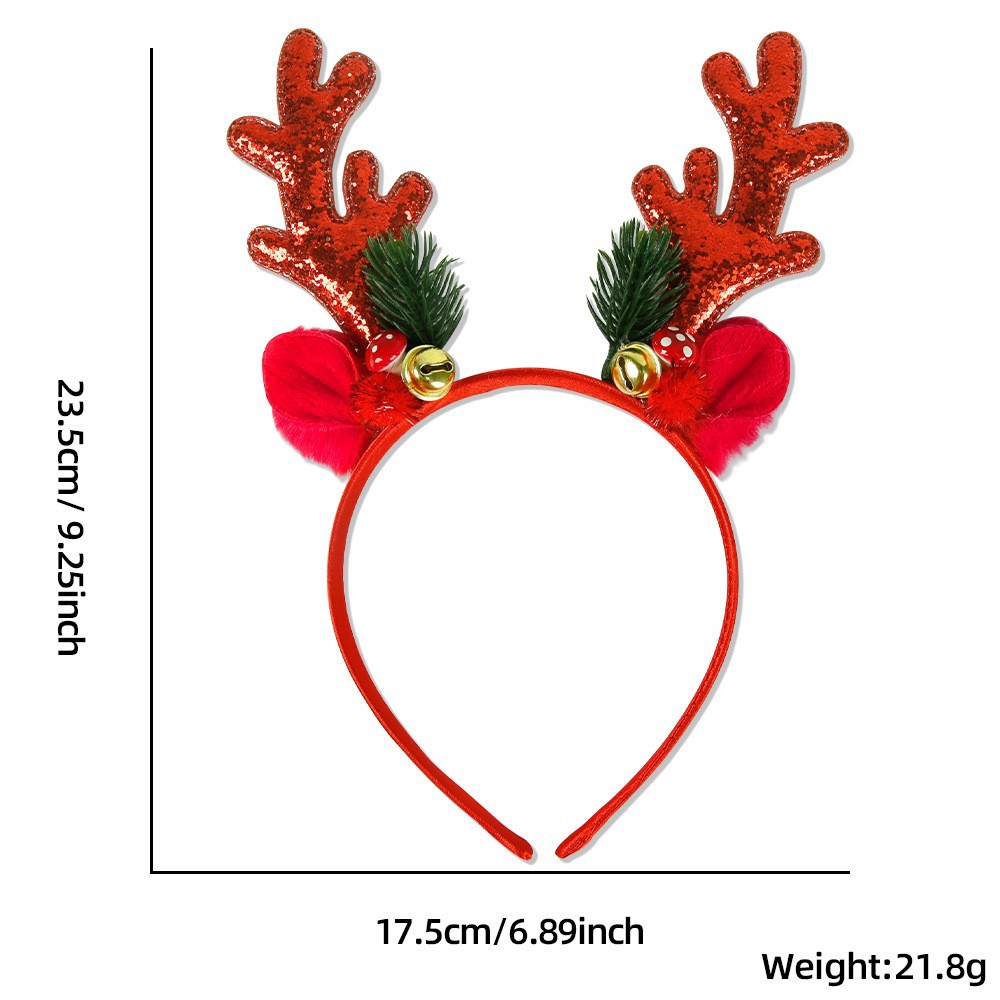 1/2pcs Christmas Glitter Deer  - Reindeer Antlers Headband incelemesi ve fiyatı