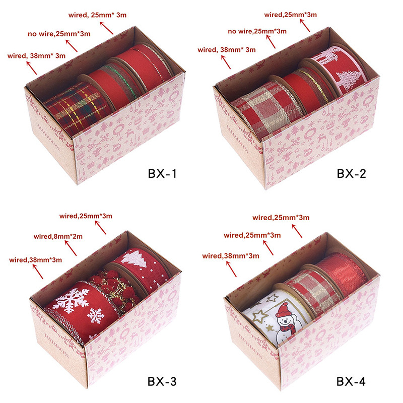 Christmas Ribbon Set Boxed Gif - Gift Box Wrap Set incelemesi ve fiyatı