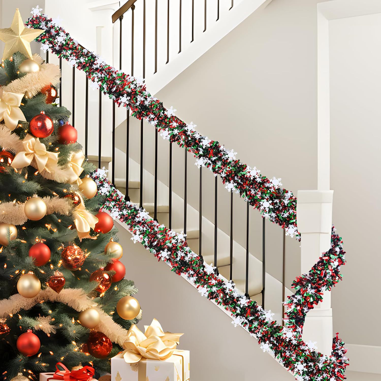 2M Christmas Snowflake Tinsel  - Tinsel Garland Decoration incelemesi ve fiyatı
