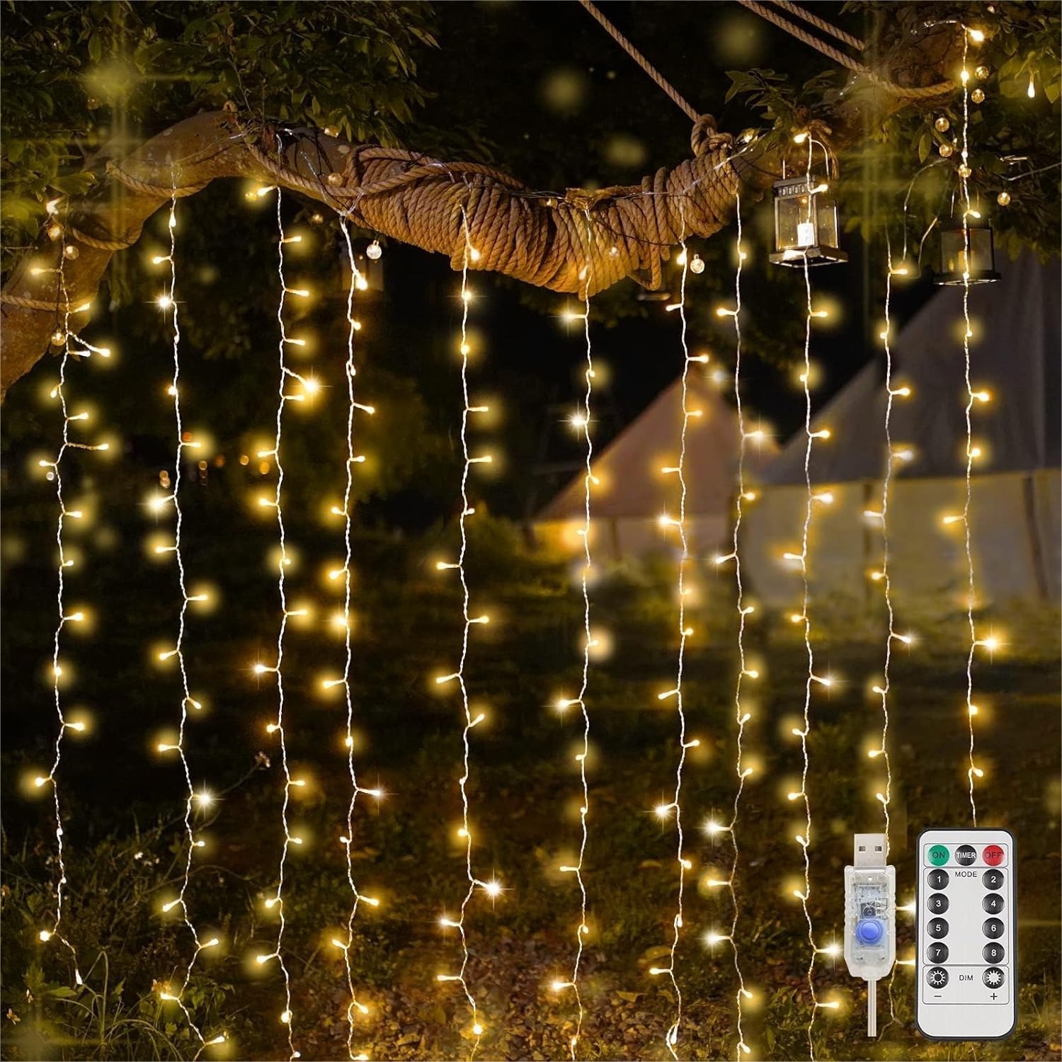 Curtain Lights For Bedroom 200 - Christmas Lights Outdoor incelemesi ve fiyatı