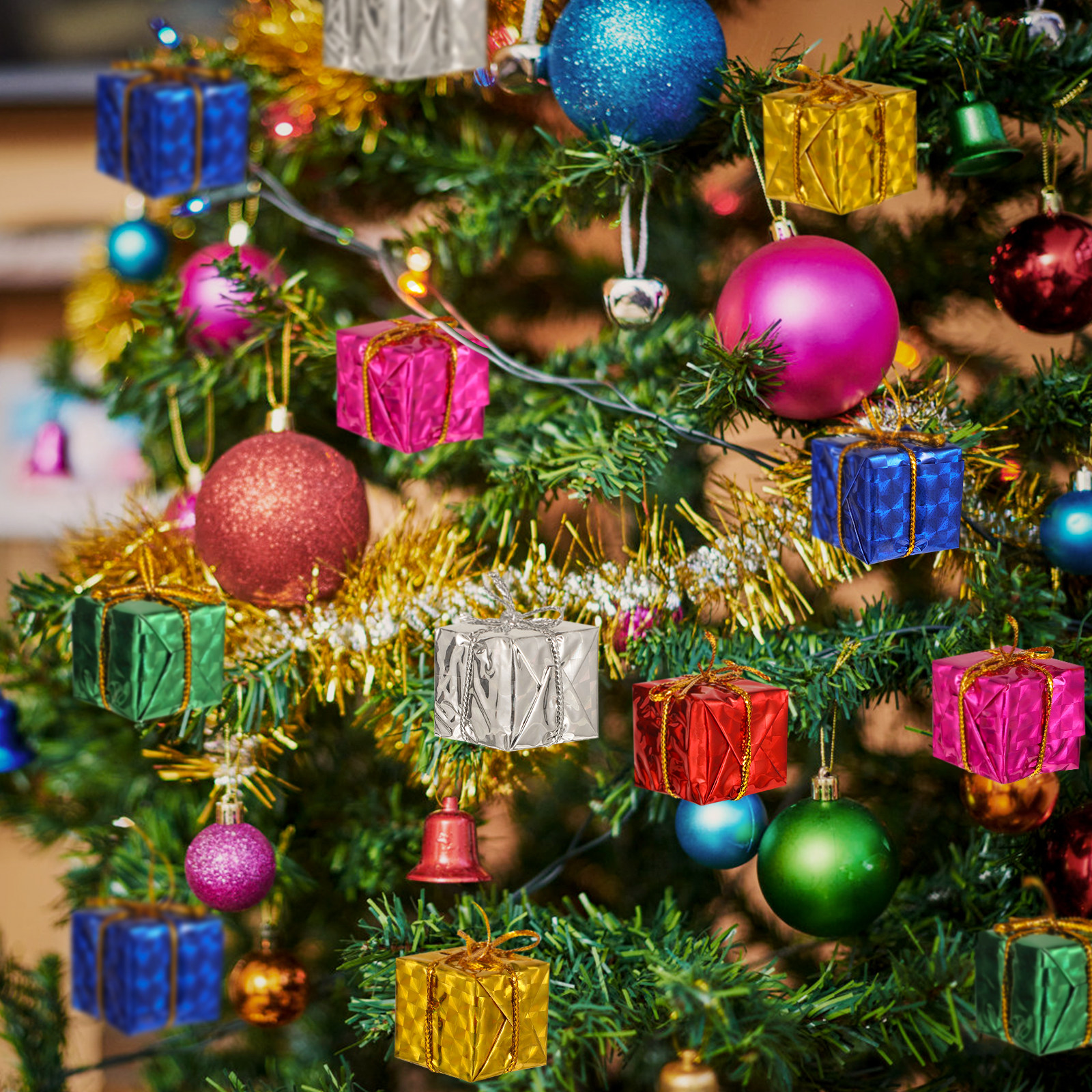 24Pcs Christmas Tree Hanging D - Gift Box Wrap Set incelemesi ve fiyatı
