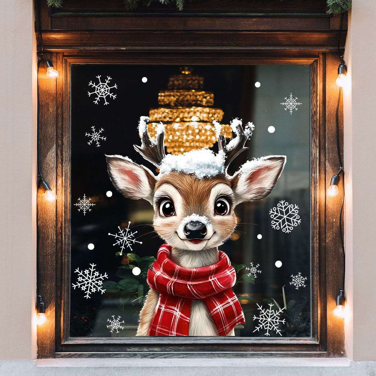 1pc Christmas Scarf Snowflake  - Snowflake Window Decal incelemesi ve fiyatı