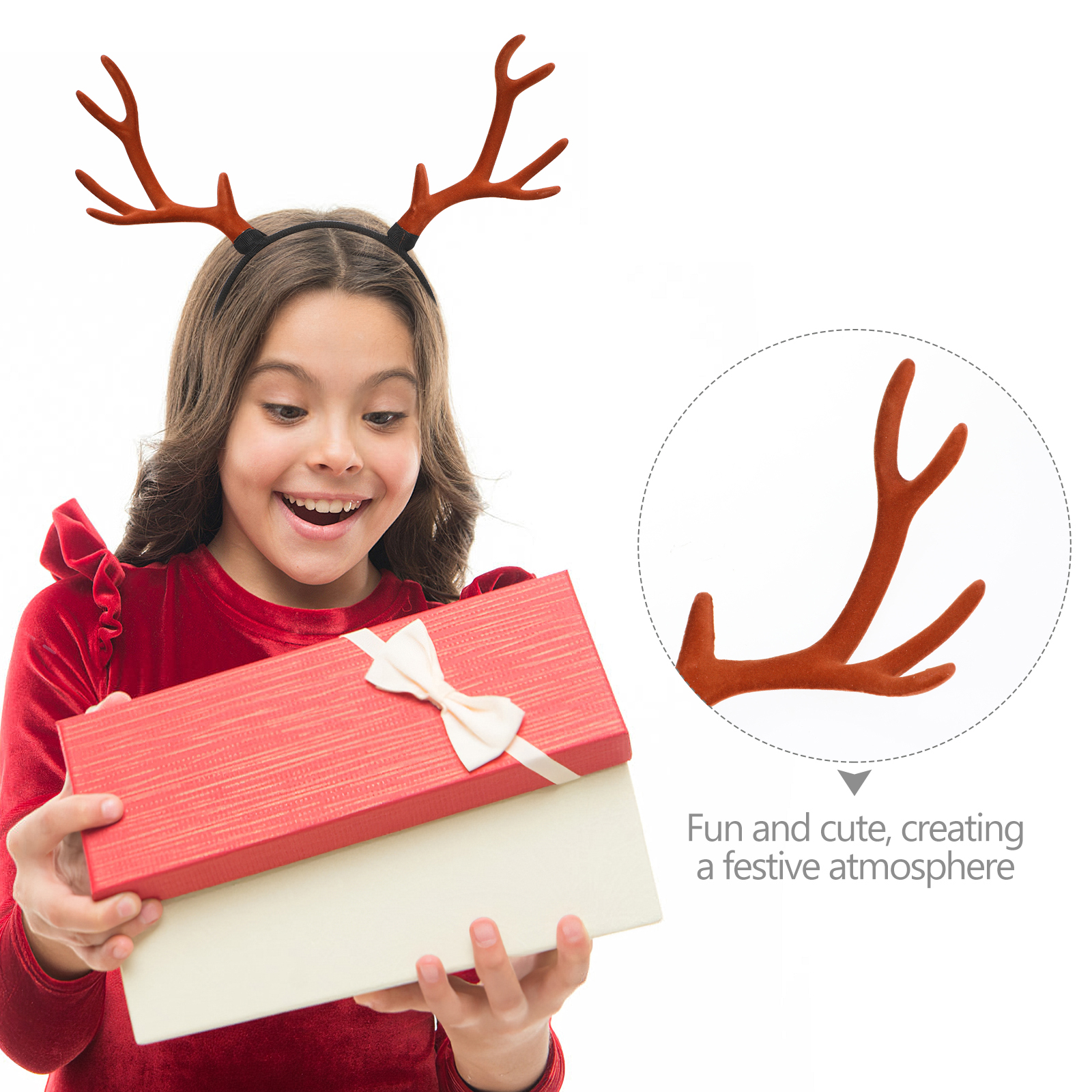 1pc Lovely Christmas Antler Ha - Reindeer Antlers Headband incelemesi ve fiyatı