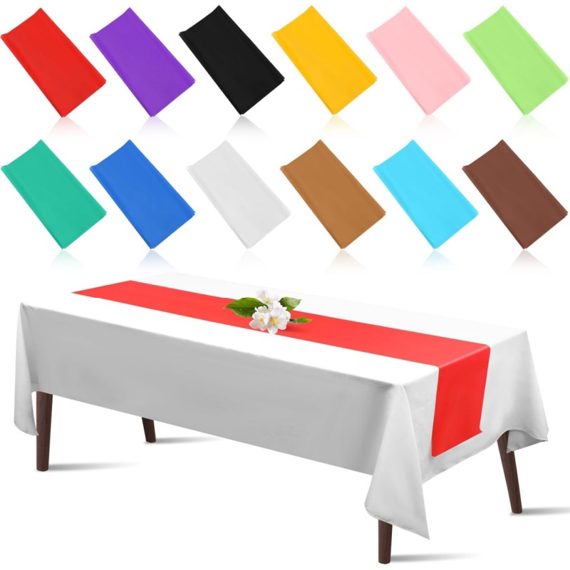 New 10-1PC Shiny Satin Banquet - Christmas Table Runner incelemesi ve fiyatı