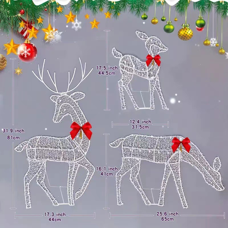 2D Lighted Reindeer Christmas  - Christmas Lights Outdoor incelemesi ve fiyatı