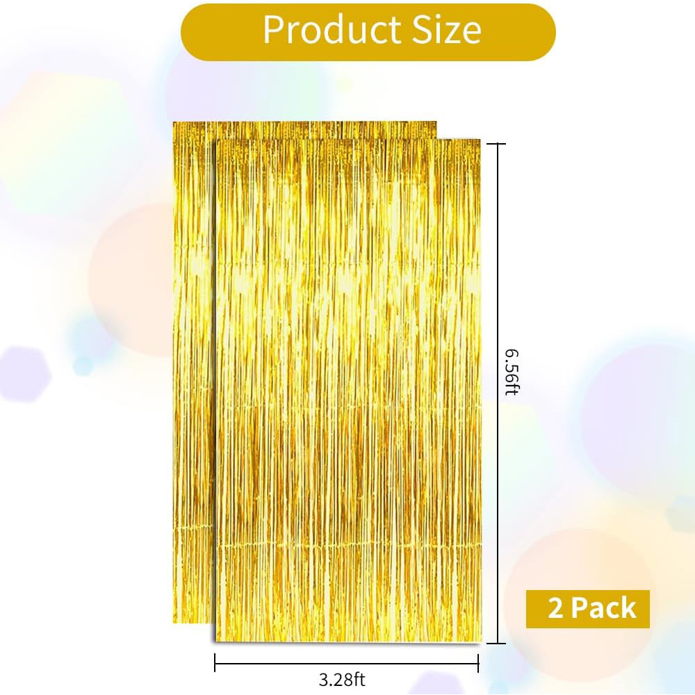 2Pack Gold Metallic Foil Tinse - Tinsel Garland Decoration incelemesi ve fiyatı
