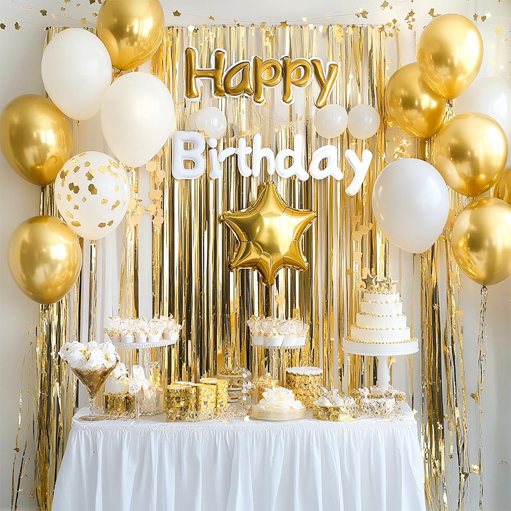 2Pack Gold Metallic Foil Tinse - Tinsel Garland Decoration incelemesi ve fiyatı