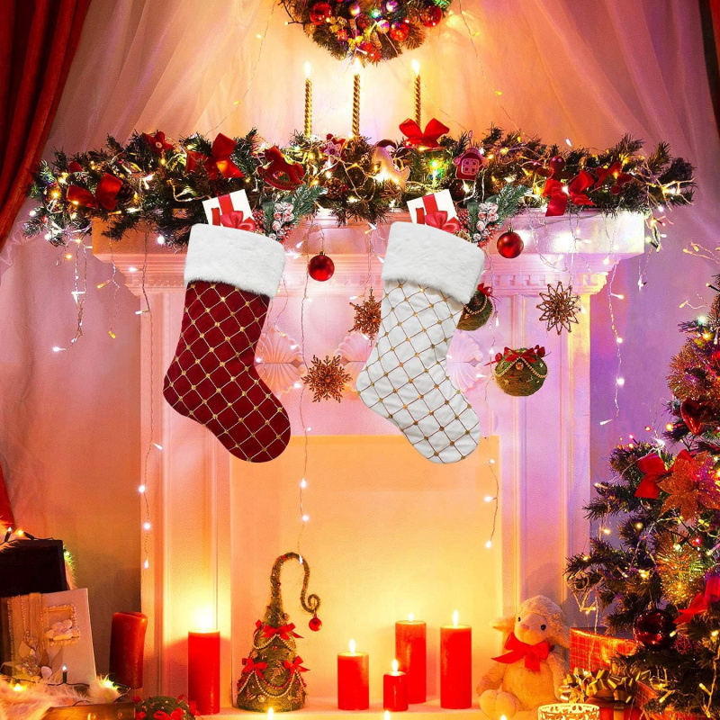Christmas Stocking Soft Faux F - Christmas Stocking Hanging incelemesi ve fiyatı