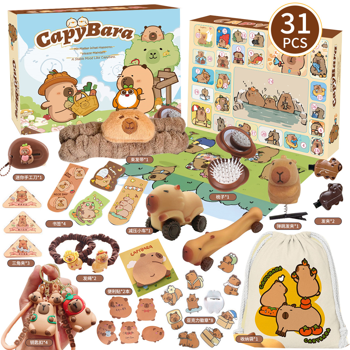 New Capybara Theme Christmas A - Advent Calendar Gift incelemesi ve fiyatı