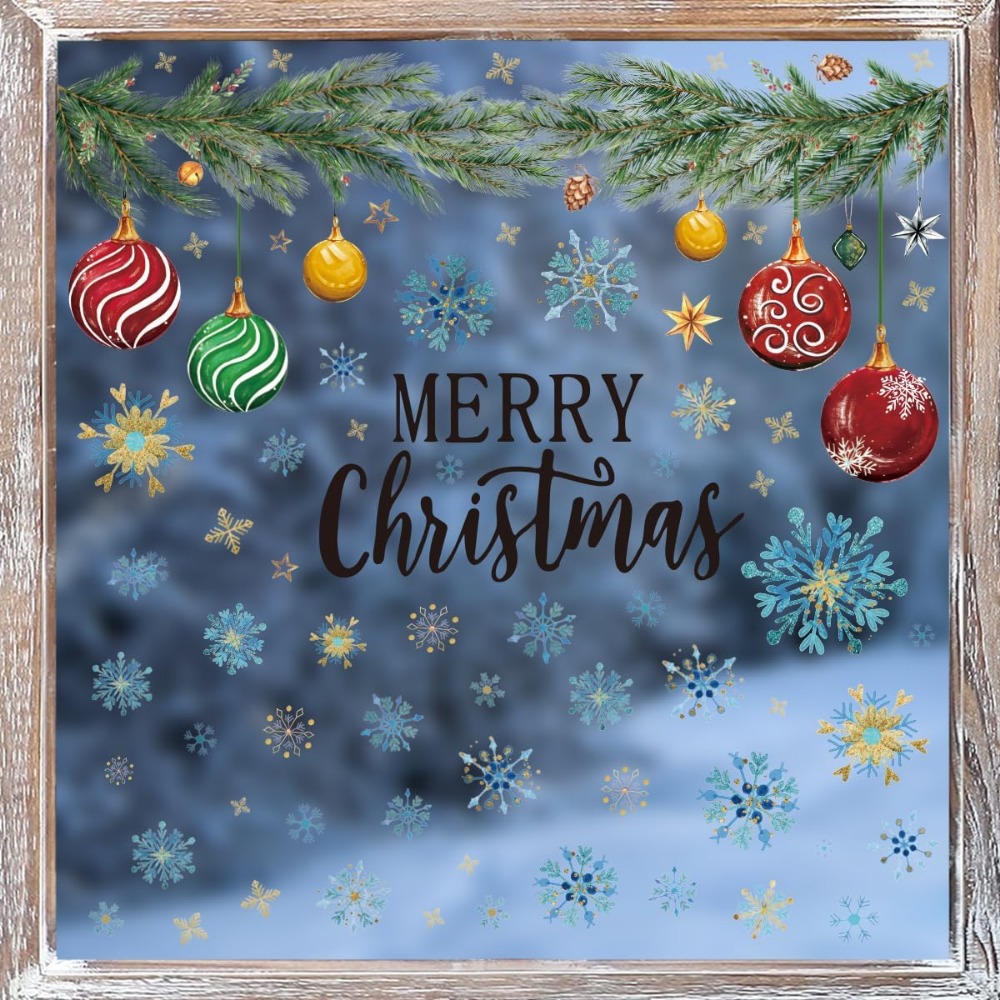 221 PCS Christmas Window Cling - Snowflake Window Decal incelemesi ve fiyatı