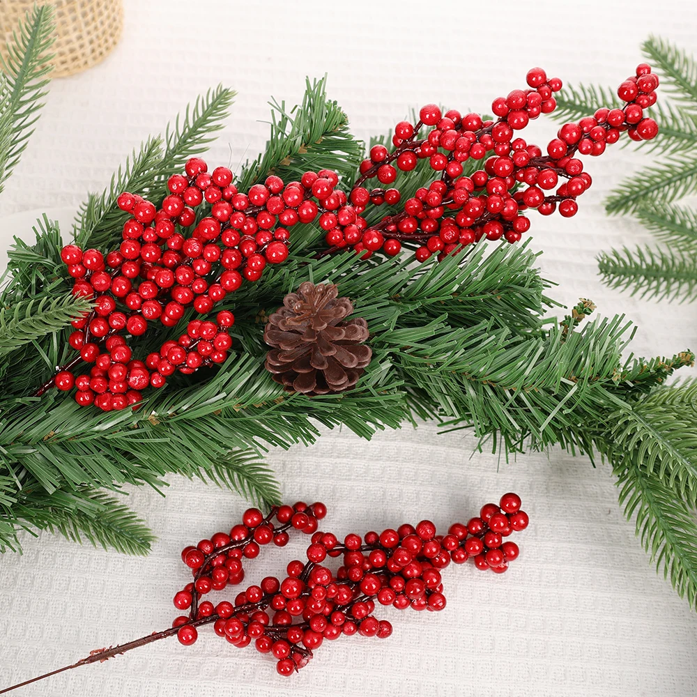10/1Pcs Artificial Red Berries - Christmas Tree Artificial incelemesi ve fiyatı