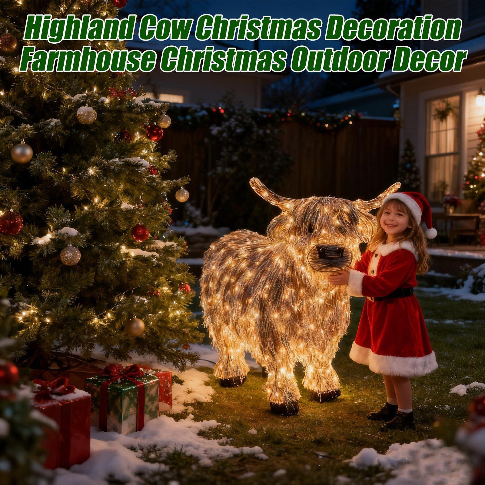 Cow Figurine Light Up 11 Inch  - Christmas Lights Outdoor incelemesi ve fiyatı