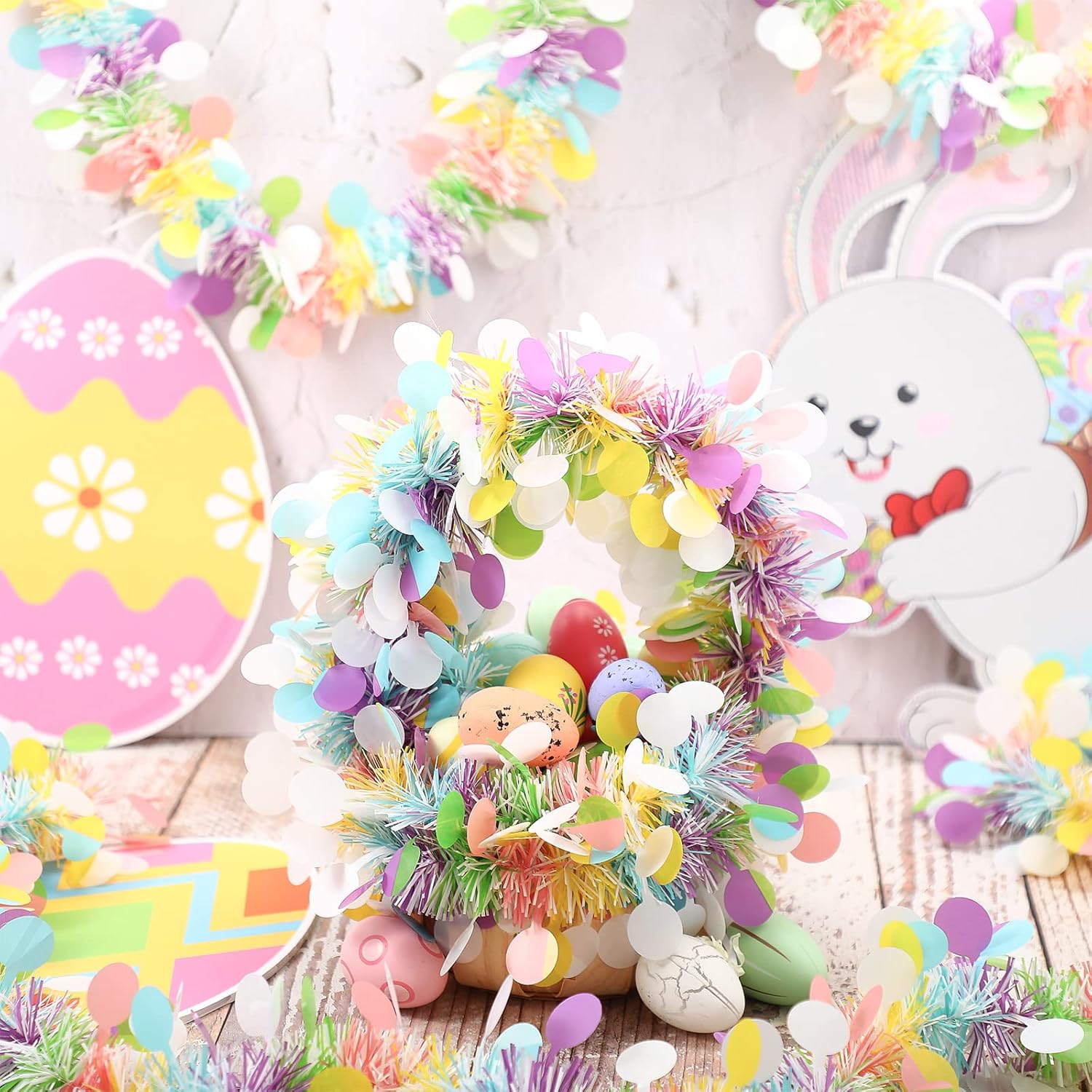 Easter Garland Decor 2PCS Glit - Tinsel Garland Decoration incelemesi ve fiyatı