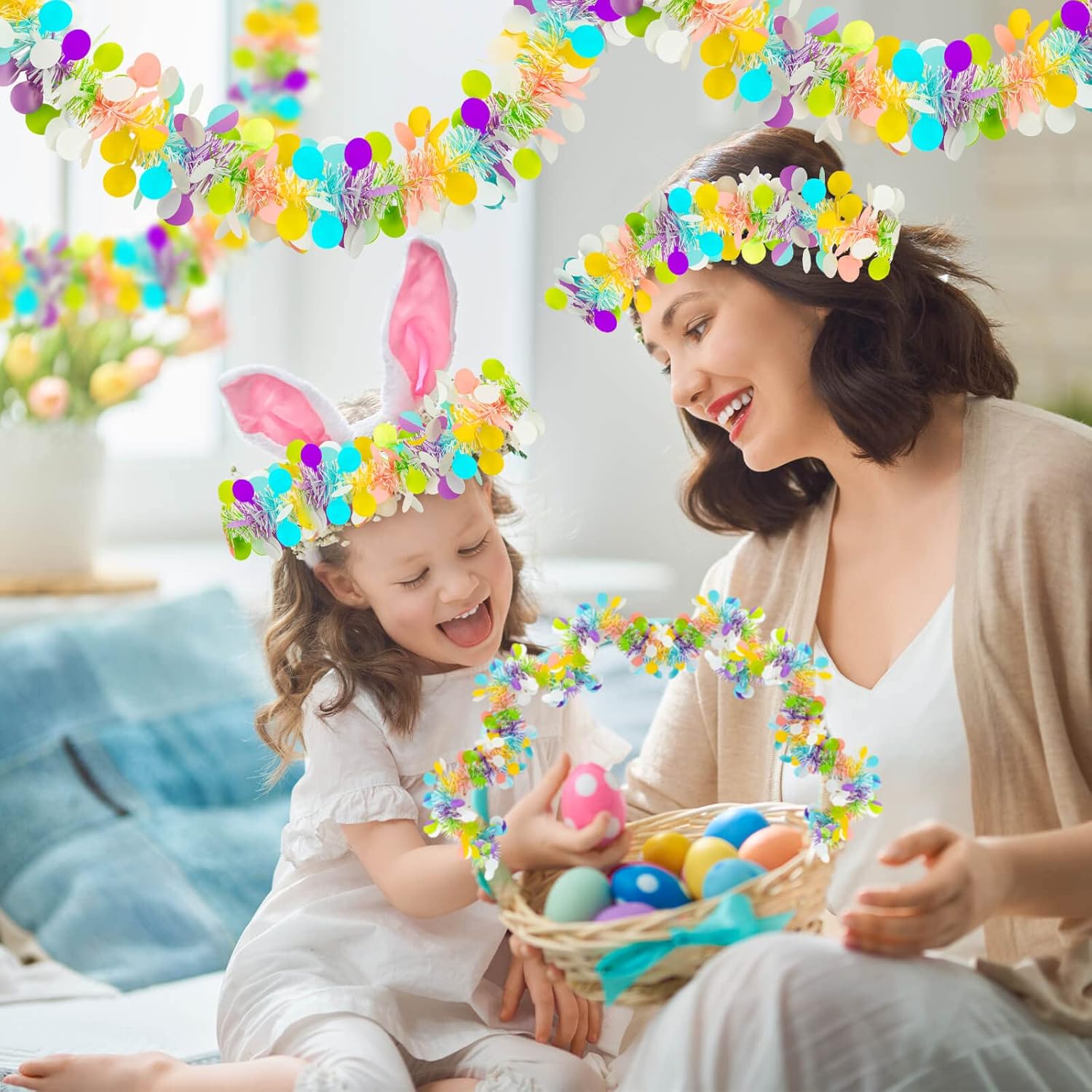 Easter Garland Decor 2PCS Glit - Tinsel Garland Decoration incelemesi ve fiyatı
