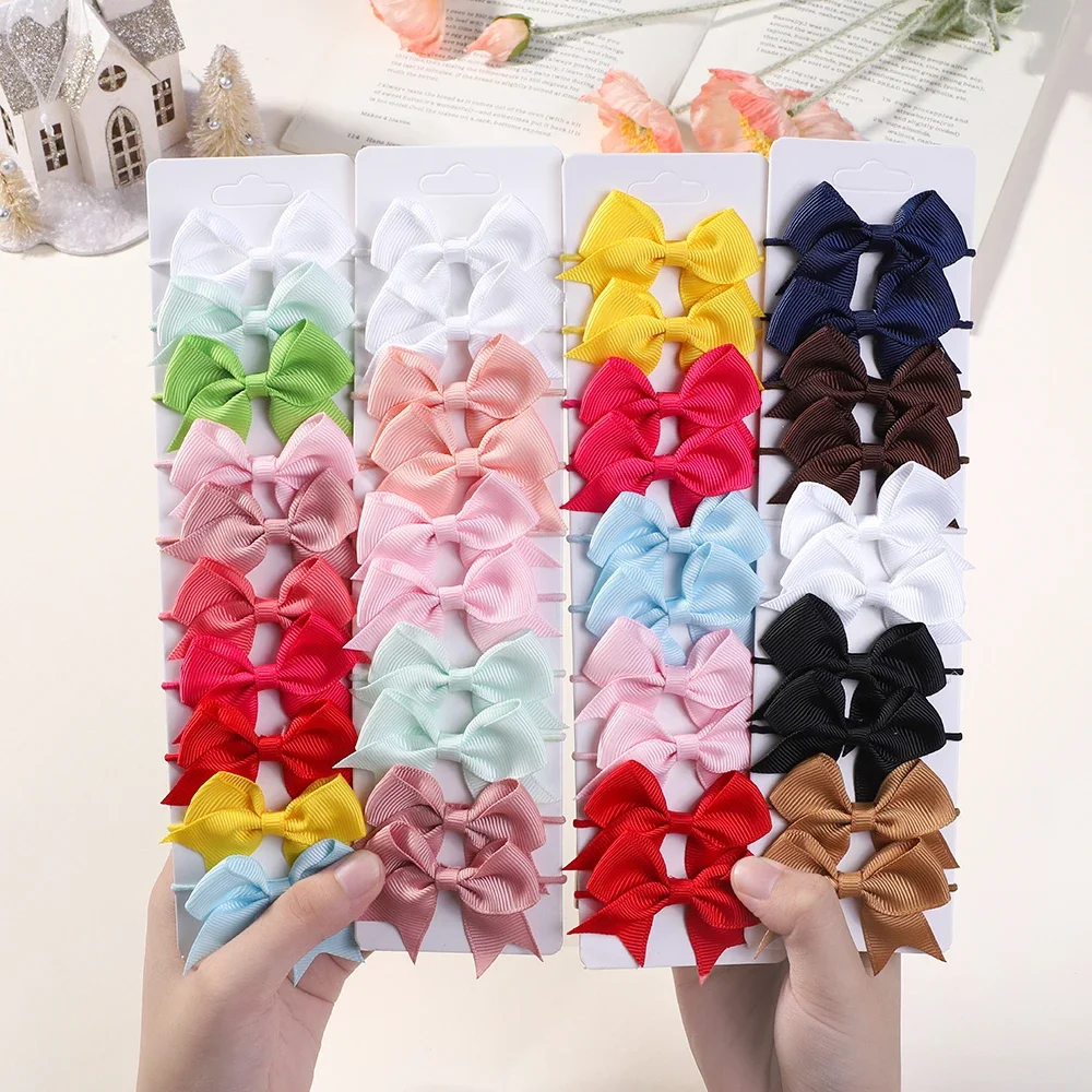 10Pcs Bows Elastic Hair rubber - Ribbon Bow Gift incelemesi ve fiyatı