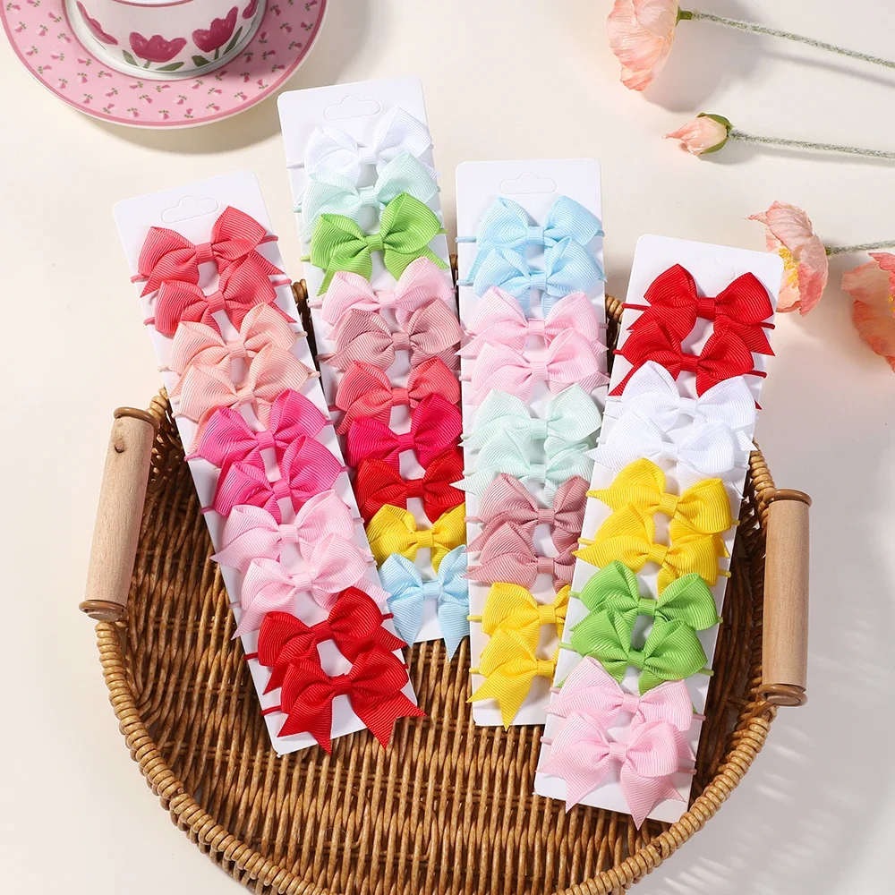 10Pcs Bows Elastic Hair rubber - Ribbon Bow Gift incelemesi ve fiyatı